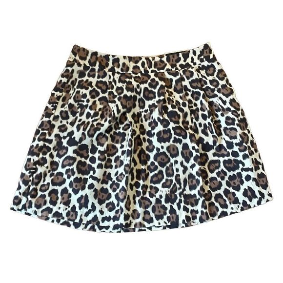 Banana Republic NWT leopard print pleat skirt size 4 - Picture 1 of 11